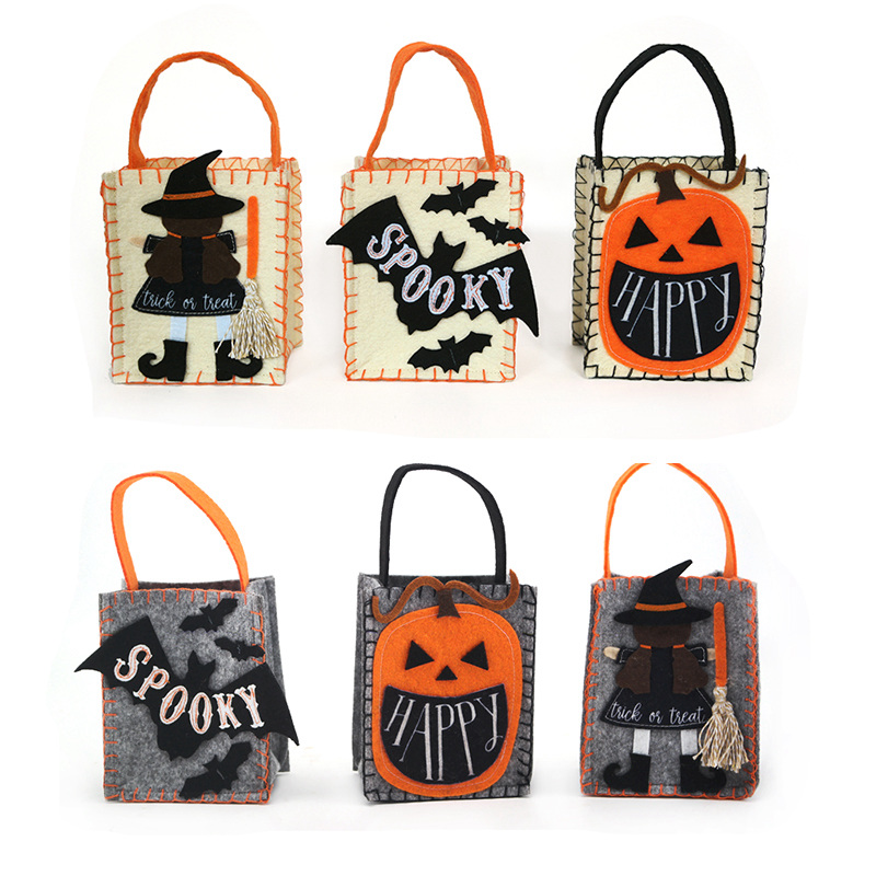 Gift Bags Accessory Felt Fabric Supplies Tote Halloween Candy Bag