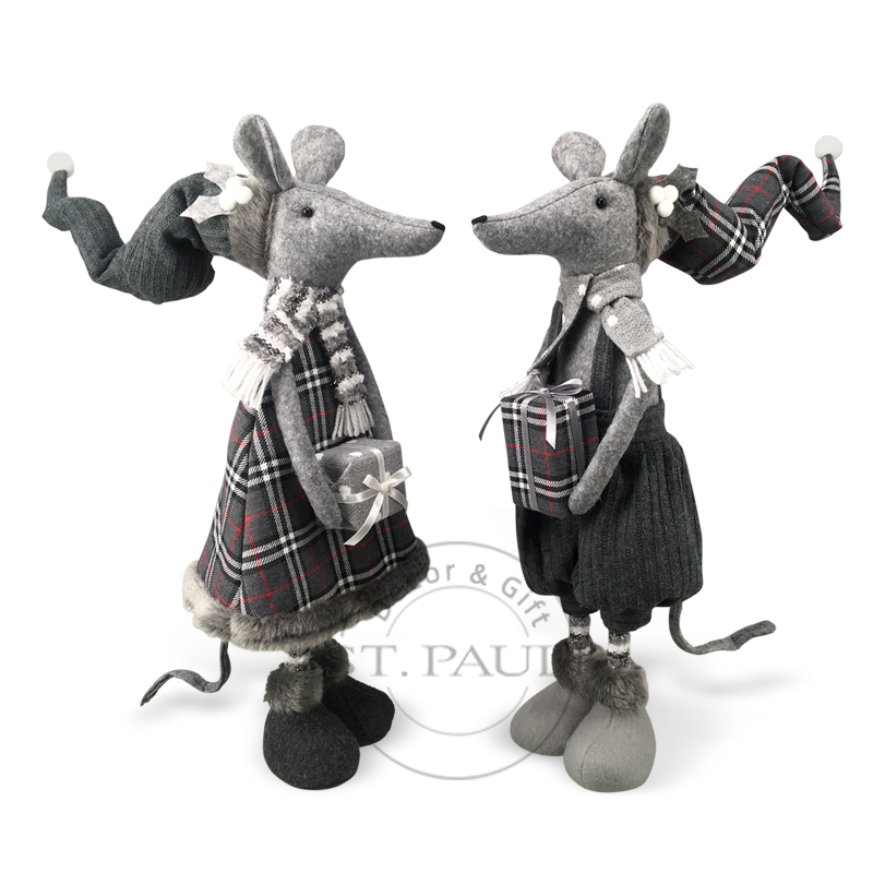 PL7G922AB 19寸灰色站姿老鼠 色织布 毛织布 站姿 19inch Gray standing mouse standing 2 asst Buffalo Plaid Knitted Fabric Standing '.jpg PL7G922AB 19寸灰色站姿老鼠 色织布 毛织布 站姿 19inch Gray standing mouse standing 2 asst Buffalo Plaid Knitted Fabric Standing '.jpg