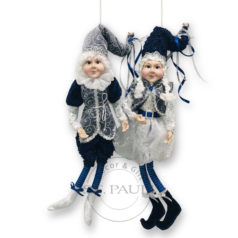 PL18803-2AB 18寸男女精灵 丝绒 印花布 吊饰18inch boy and girls Elf velvet Printed Fabric Ornament '' .jpg