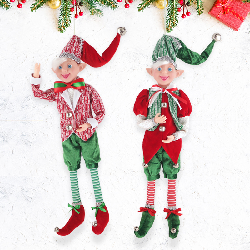 Christmas Elf Doll Velvet Jacquard Fabric
