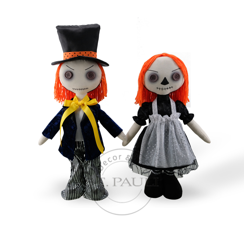 PL2B283 A20''B17.5''万圣节站姿鬼娃 无纺布 装饰 Halloween Ghost Doll Standing Felt Decor 白底图 .jpg