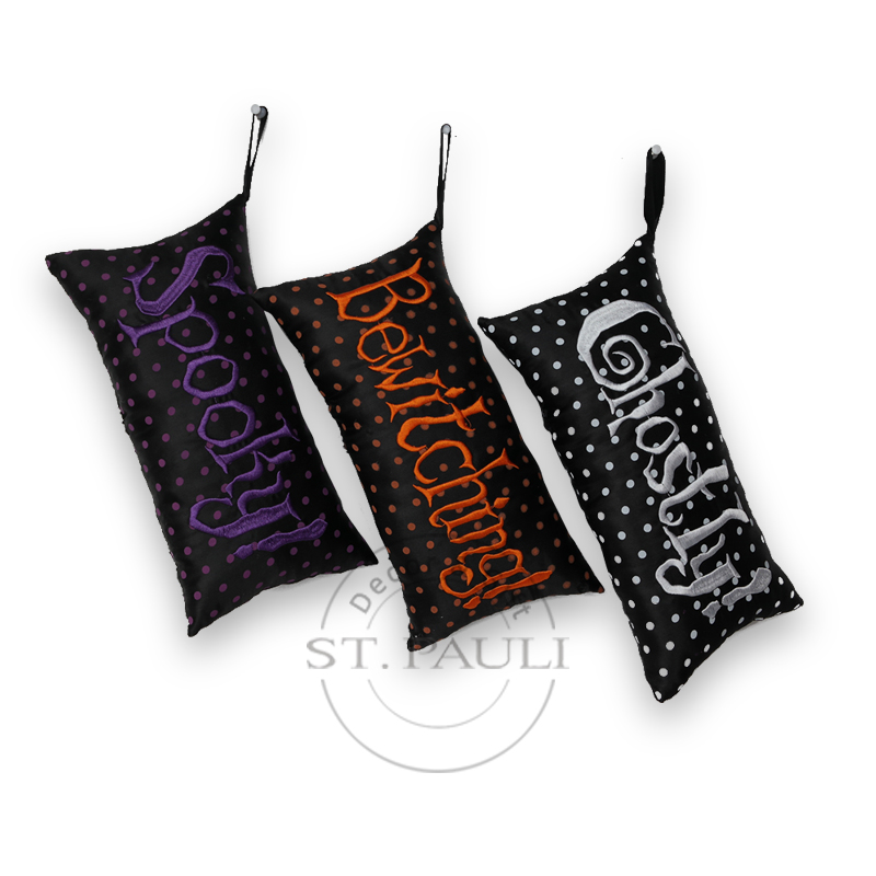 PL13103ABC-1 12X6”万圣节枕包吊饰 涤纶布 吊饰 Halloween Pillow Ornament POLYESTER FABRIC Home Ornament 白底图 .jpg