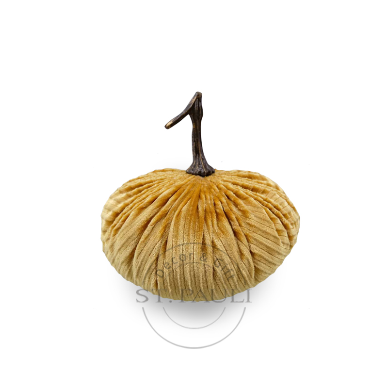 PL2C489A 6.5''X3''秋收天鹅绒南瓜 天鹅绒 桌面摆饰 Harvest Velvet Pumpkin Velvet Tabletop Decor 白底图.jpg