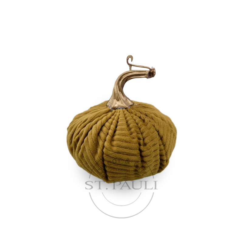 PL2C490B 4.5''X2.5'' 秋收天鹅绒南瓜 天鹅绒 桌面摆饰 Harvest Velvet Pumpkin Velvet Tabletop Decor 白底图.jpg