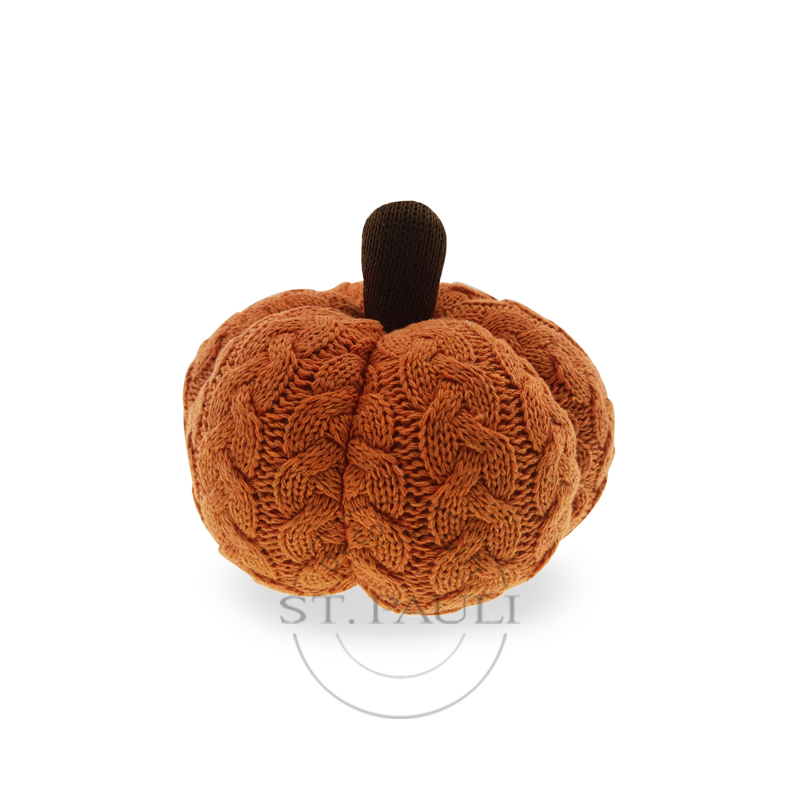 PL2C355B 8''秋收编织毛织棕色南瓜 毛织布 桌面小摆饰 Harvest Knited Brown Pumpkin Knitted Tabletop Decor 白底图.jpg