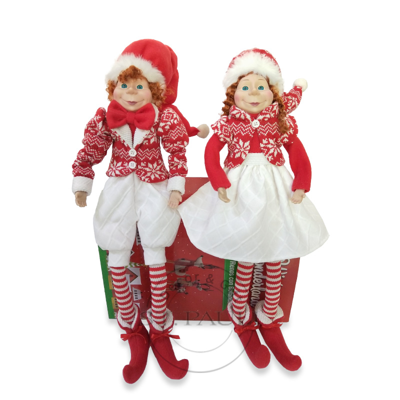 PL19681AB 22寸圣诞坐姿精灵老人 丝绒 针织布 坐姿 22inch Christmas Elf Doll Grandma Sitting Velvet Meryas Sitting＂.jpg