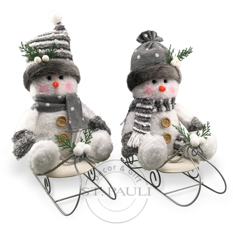 PL7G918 A17.5''B12.5'寸雪车雪人 毛织布 圣诞装饰 17.5inch 12.5inch snowman by snowmobile Knitted Fabric Christmas decor .jpg