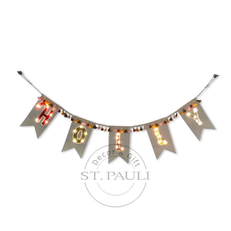 PL7C774 灯光60寸HOLLY拉旗 无纺布 吊挂饰 60inch HOLLY Garland with Light Felt Ornament '' .jpg