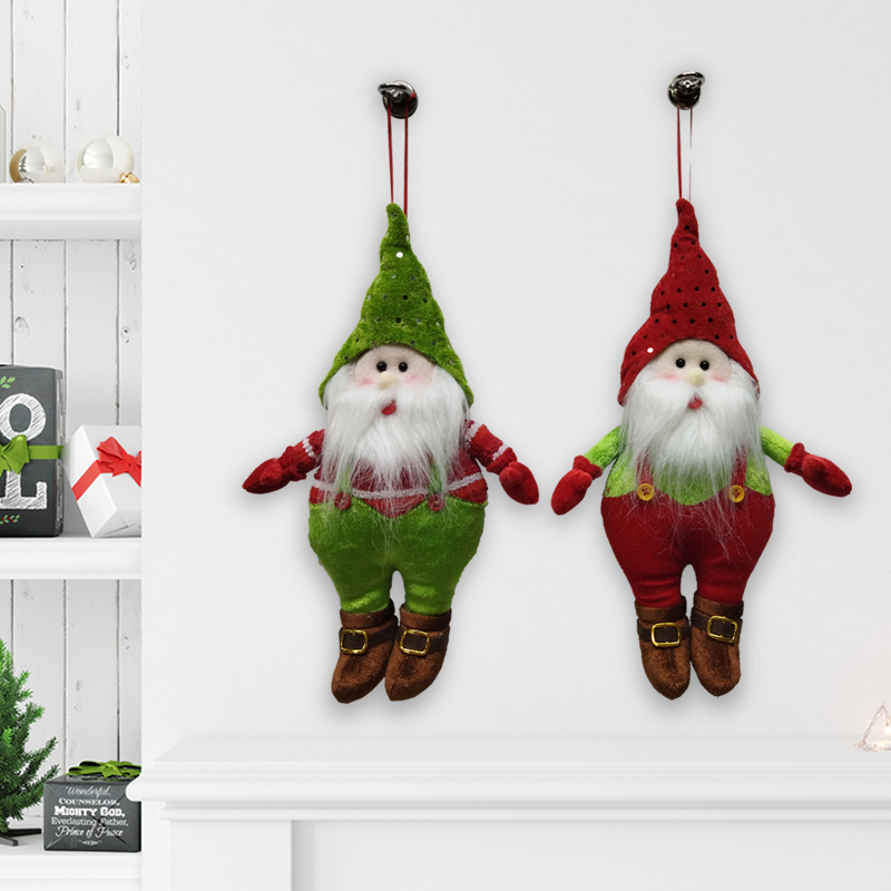 Merry Stuffed Santa Outdoor Plush Ornament Decoration Christmas Mushroom Gnome
