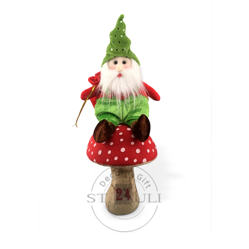 PL7G902 18寸蘑菇屋地精 天鹅绒 亮片布 站姿 礼物 18inch Mushroom House Gnome Velvet Sequins Fabric Stander gift .jpg