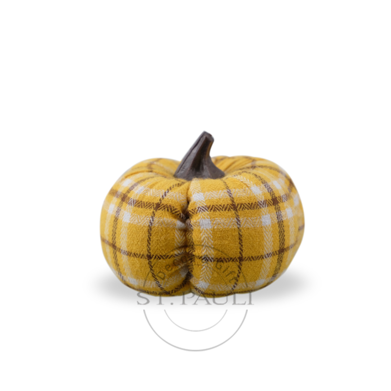 PL2C480A 3''X2''丰收节格布南瓜 色格布 小摆饰 Harvest Plaid Pumpkin Plaid Tabletop 白底图.jpg