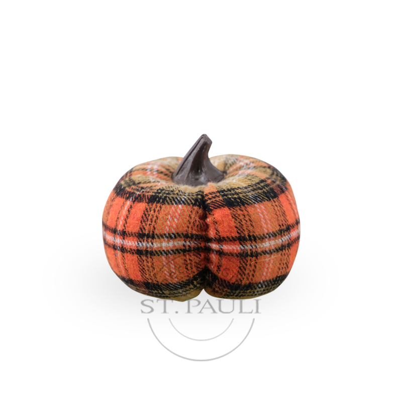 PL2C480D 3''X2''丰收节格布南瓜 色格布 小摆饰 Harvest Plaid Pumpkin Plaid Tabletop 白底图.jpg