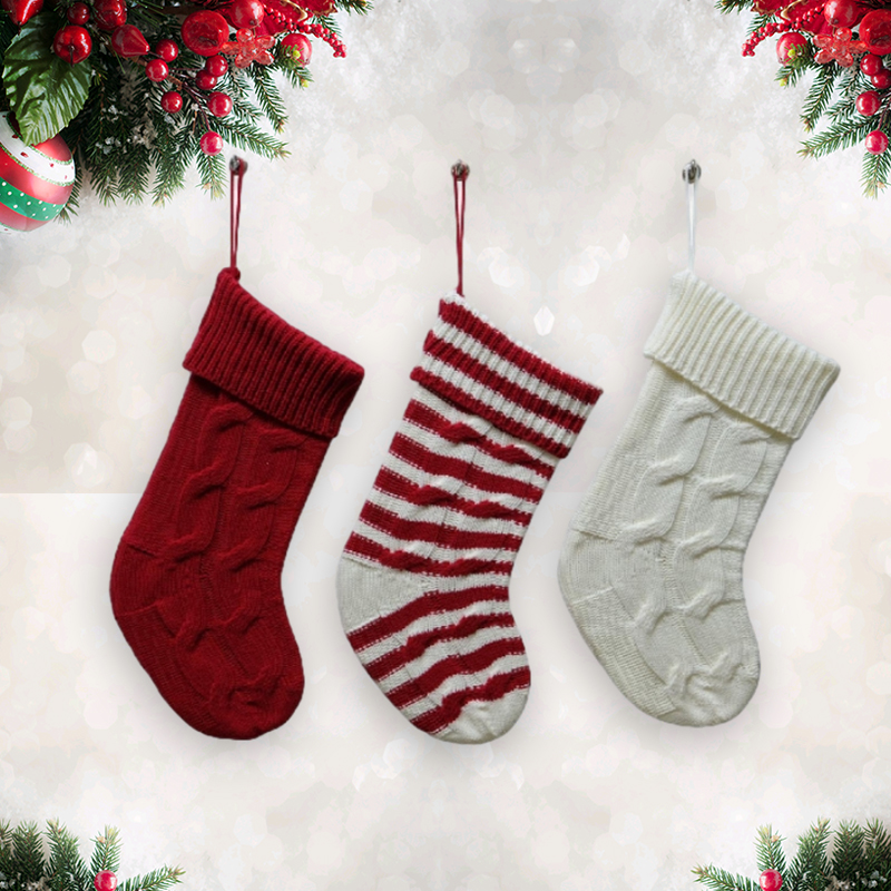  Knit Wool Christmas Stockings  Handmade New Christmas Designs