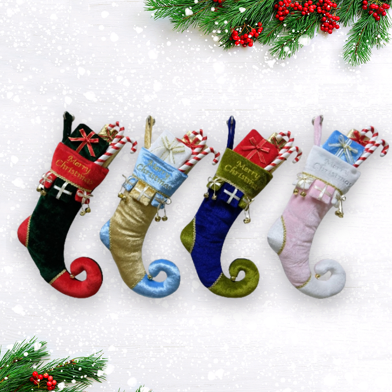 Christmas Stocking Stuffers Custom Embroidery Christmas Stockings With Gifts Package