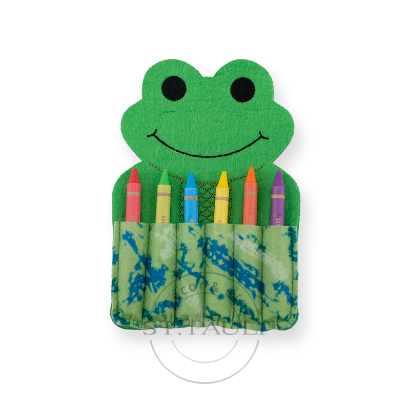 Vibrant Frog Crayon Pouch - Budding Artists Essential