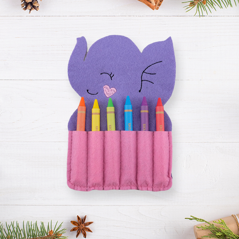 Durable Elephant Crayon Caddy - Crafty Kids' Sturdy Companion