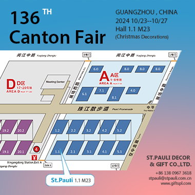 The 136th Canton Fair booth-Hall 1.1 #M23--Stpauli   Date :2024 Oct 23-27