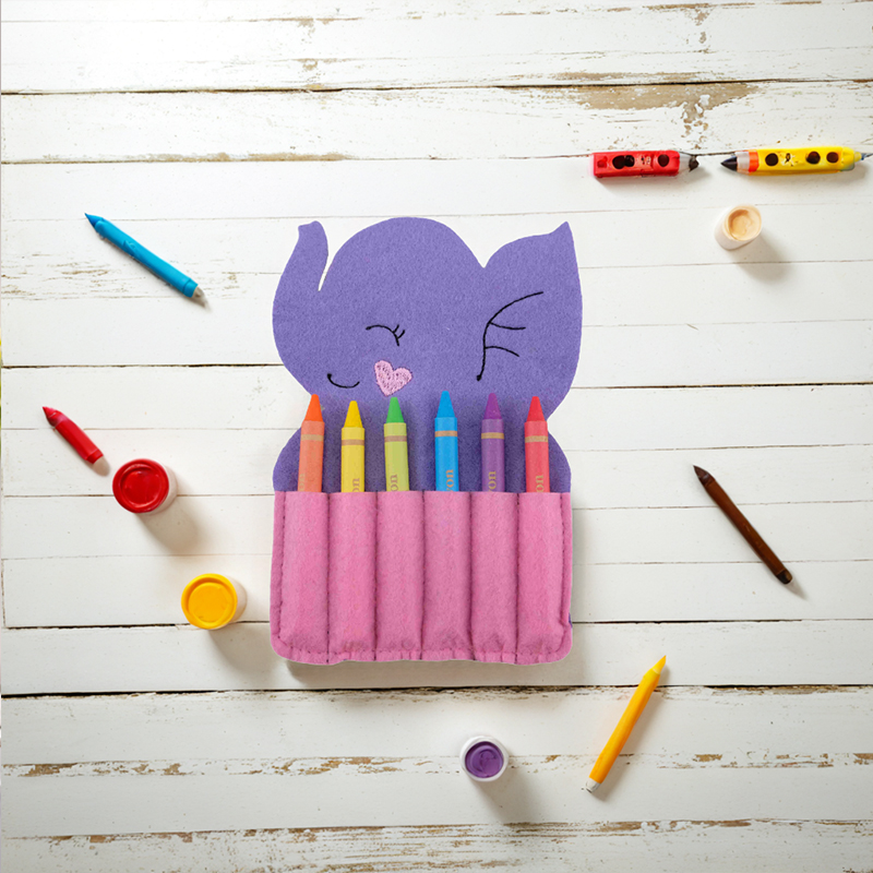 Durable Elephant Crayon Holder - Crafty Kids' Sturdy Companion