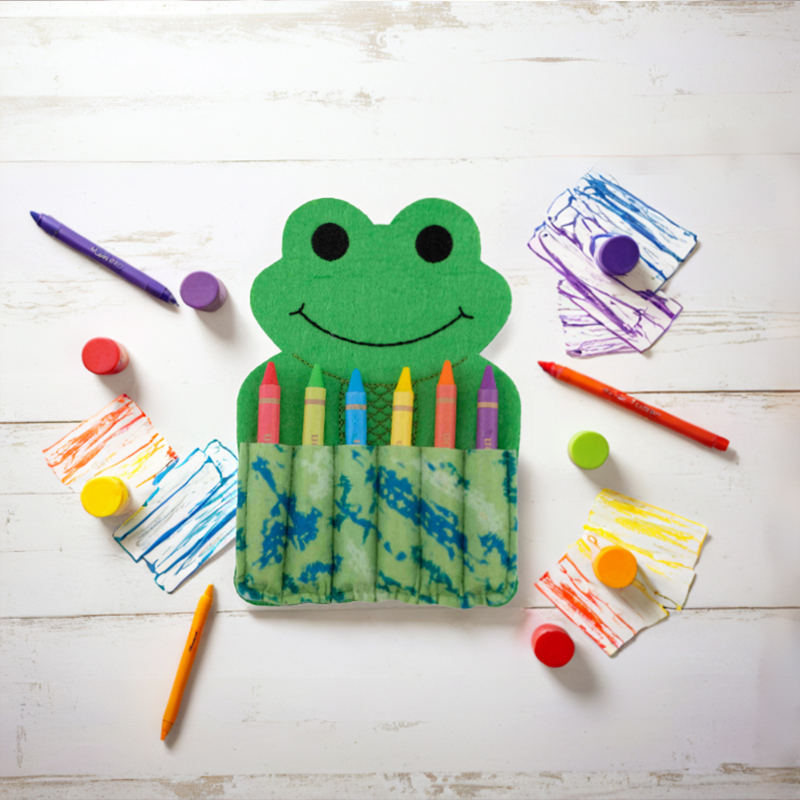 Vibrant Frog Crayon Holder - Budding Artists Essential