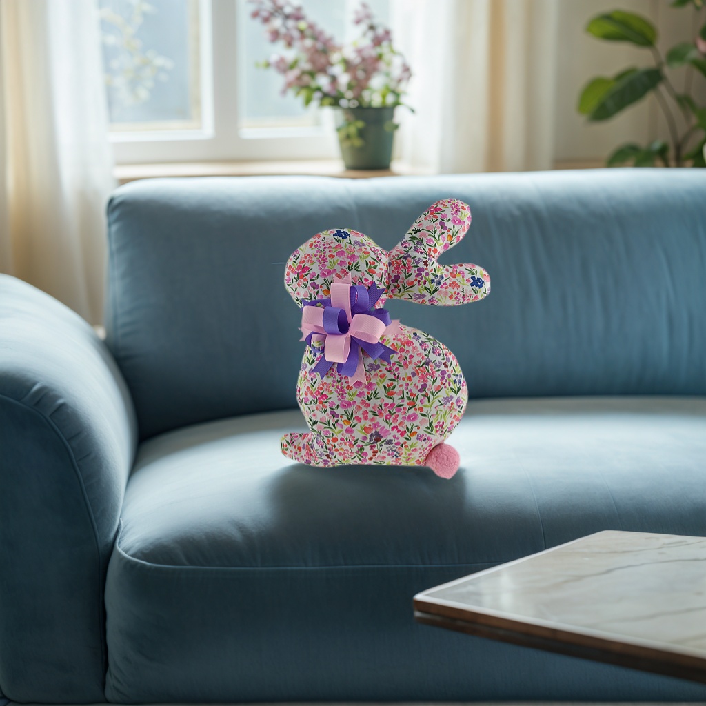 6 Bunny Shaped Stuffed Pillow For Easter Spring