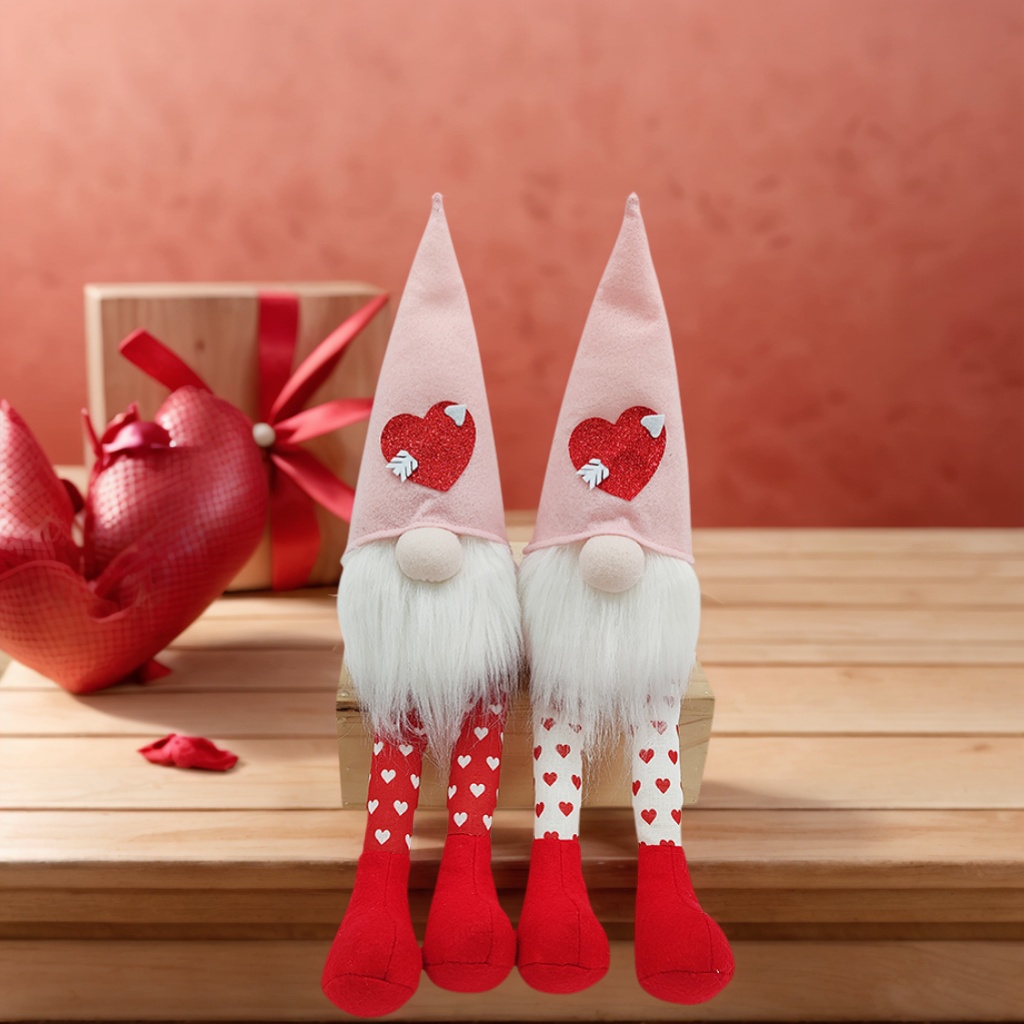Valentine's Day Plush Gnome Felt Valentines Gifts Valentine Decoration