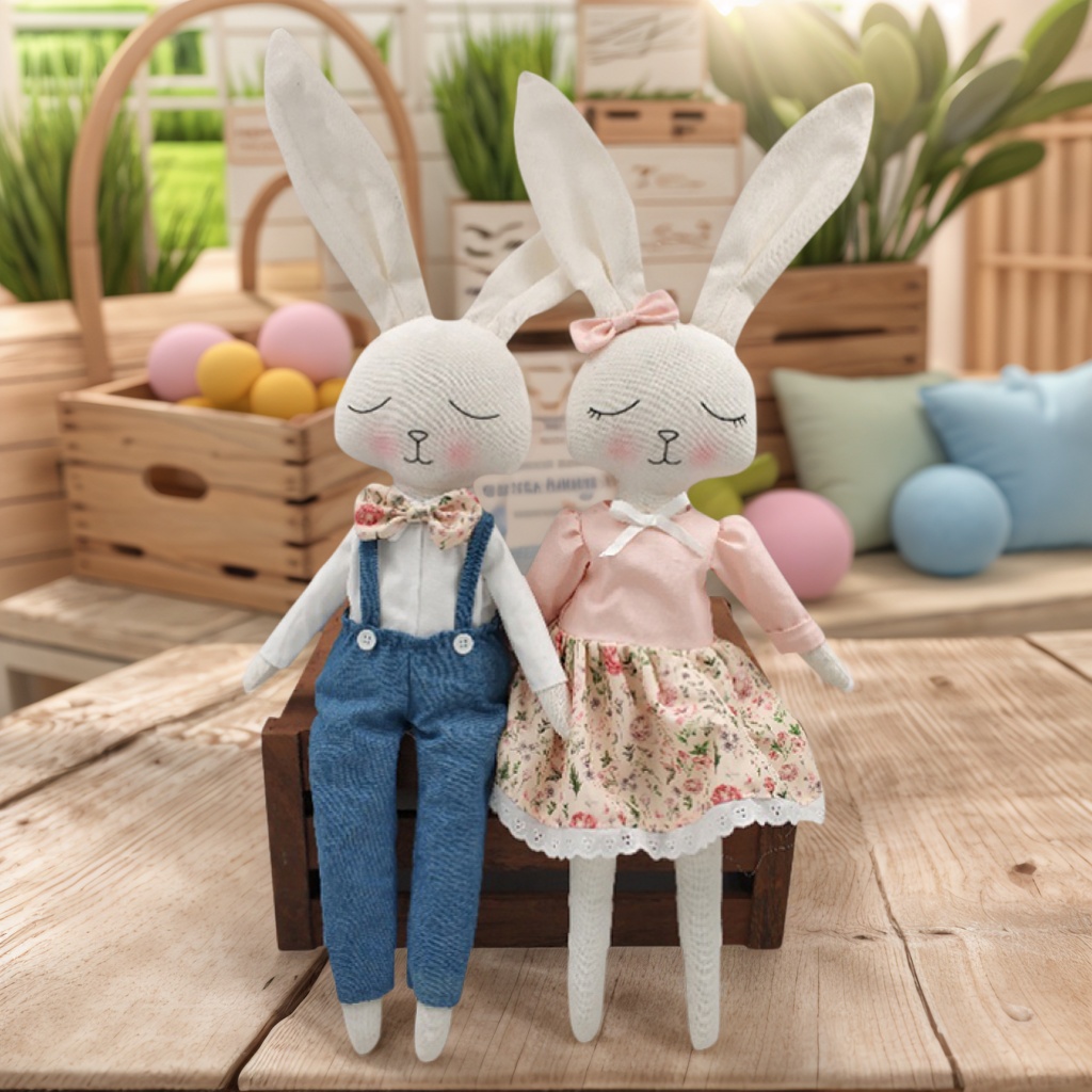 Decoration Pieces Gift And Craft Easter Doll Handicraft Bunny