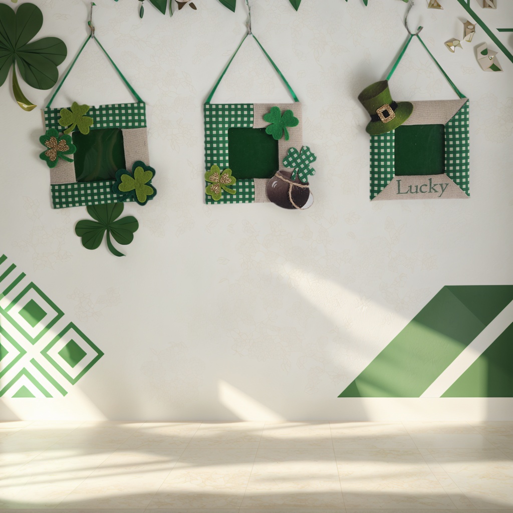 Wall Decoration St Patricks Day Accessories Photo Card Holder