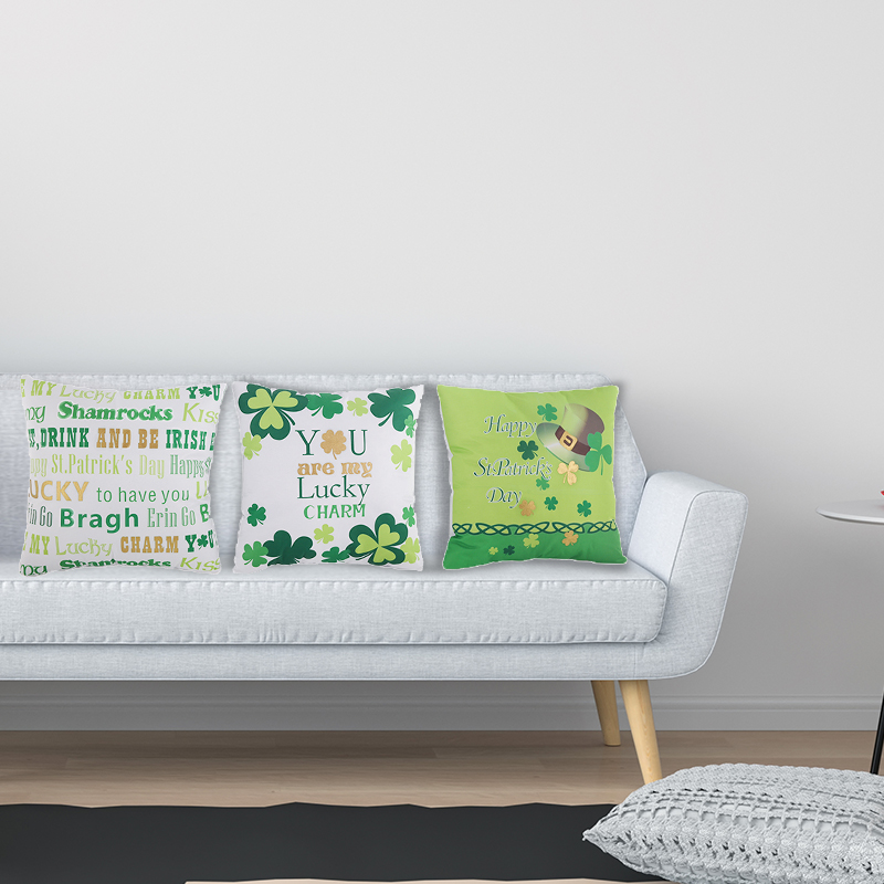 Pillows Home Decor Sublimation Pillow St Patricks Day Decorations