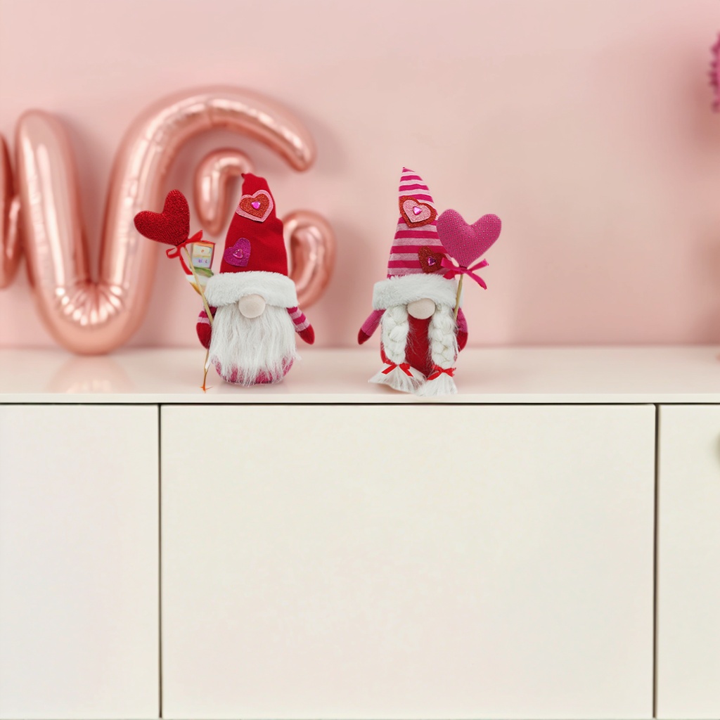 Plush Valentines Home Decor Large Valentine Day Decorations Gnome