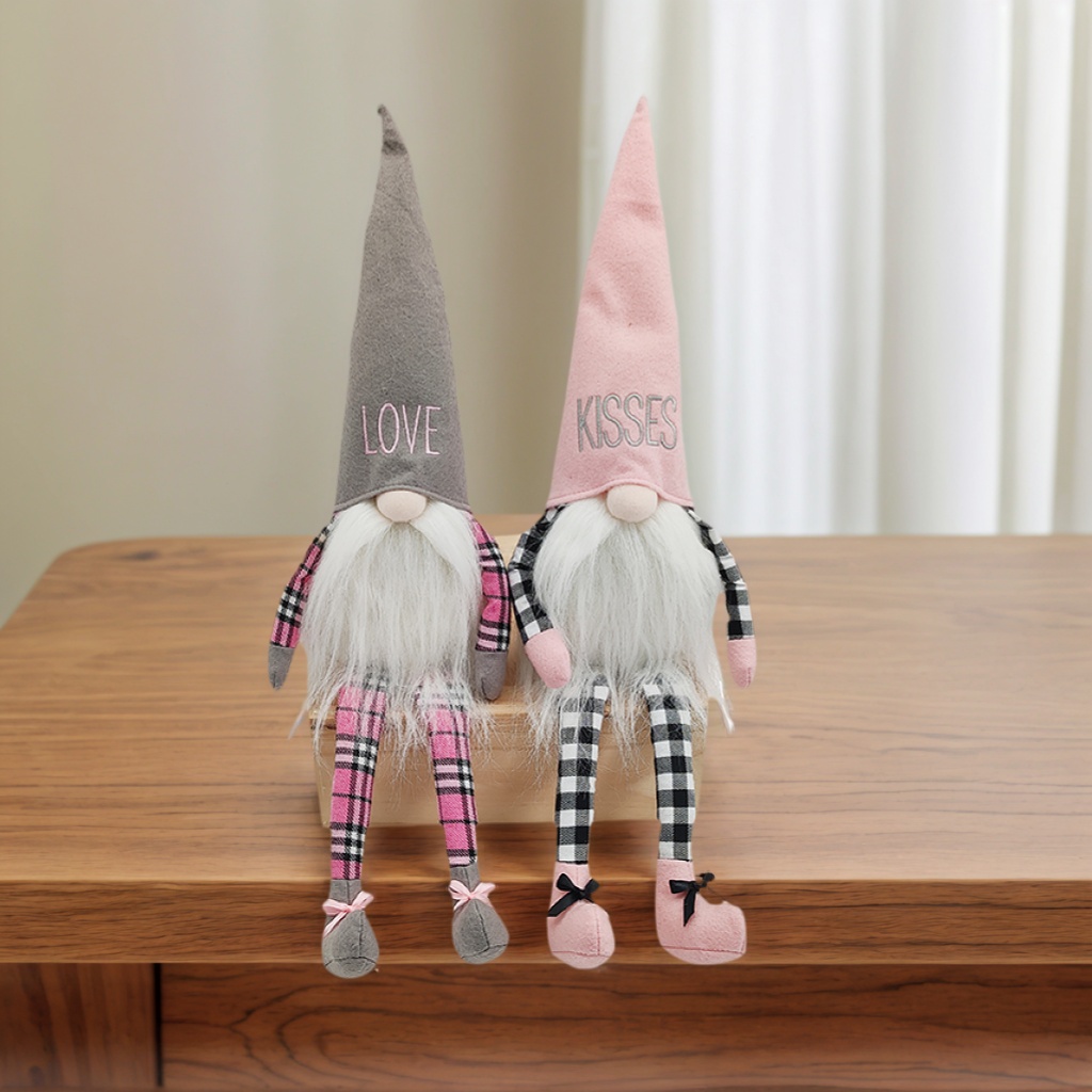Plush Gnome Valentine Decorations Stuffed Valentines Day Gifts