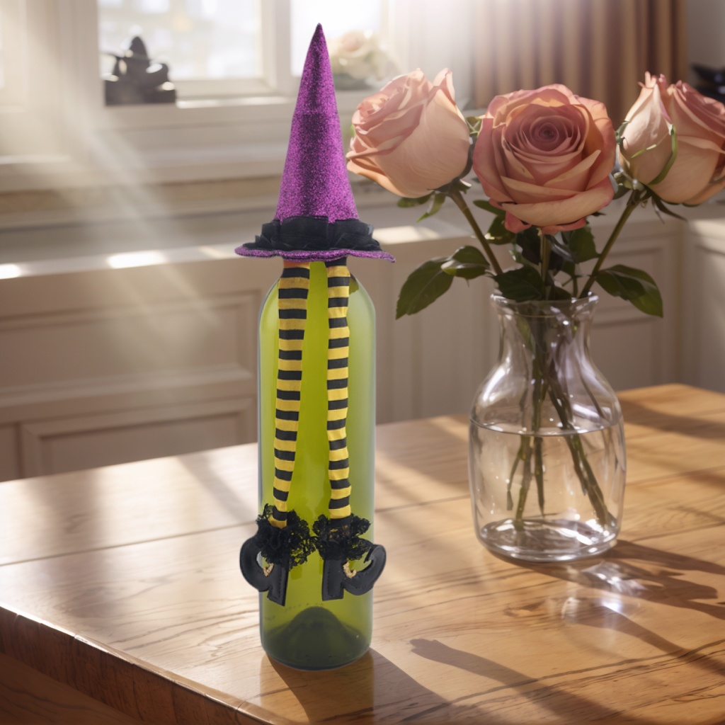 Halloween Witch Legs Table Decorations Wine Bottle Cover Decoration