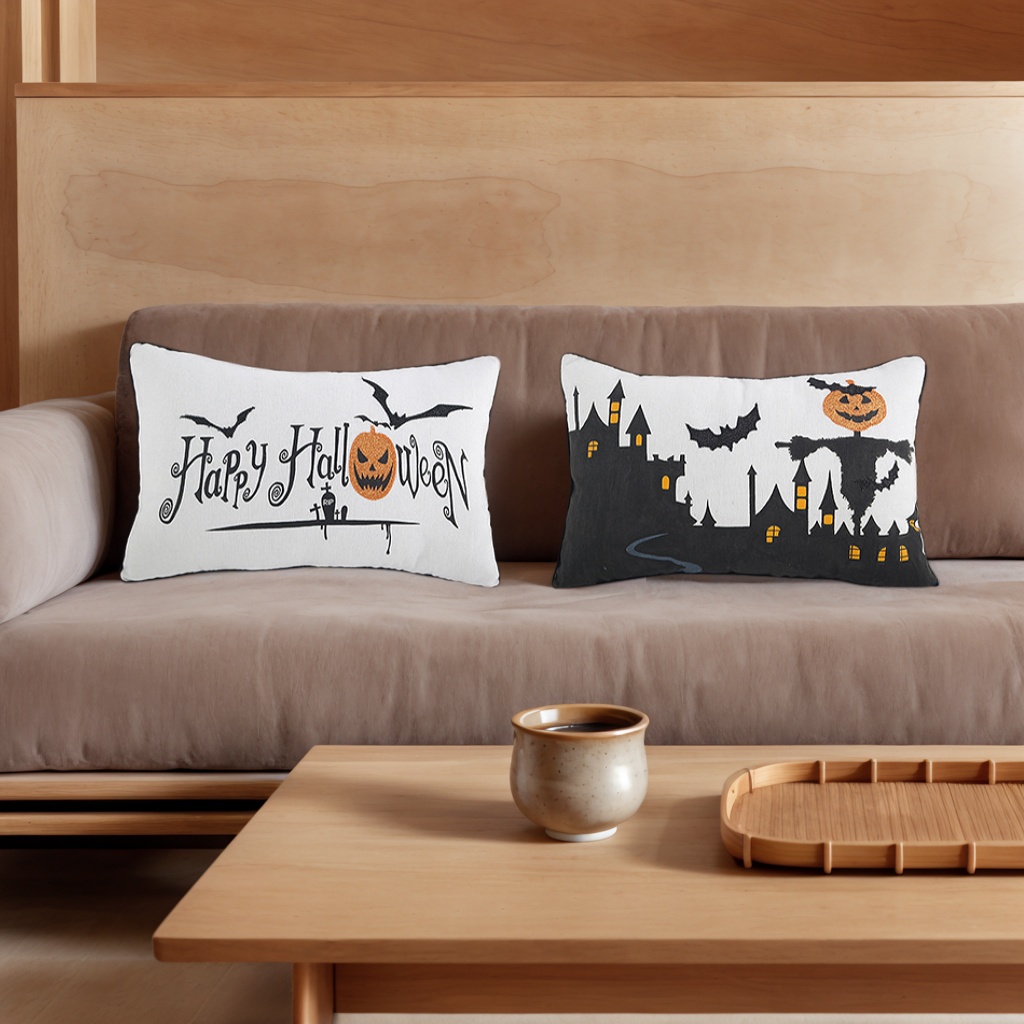 Custom Printed Sublimation Case Small Halloween Cover Cartoon Pillow
