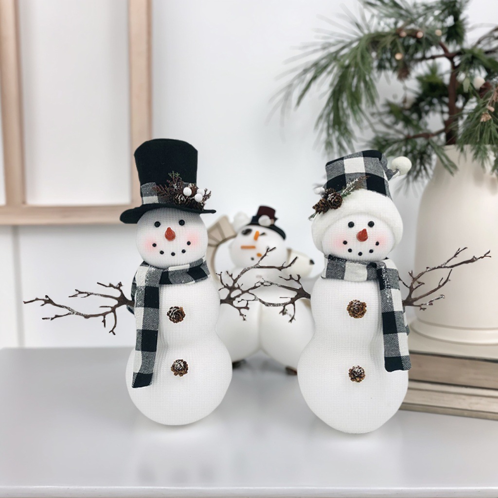 Decorations Fabric Ornaments Personalized for Home Christmas Snowman