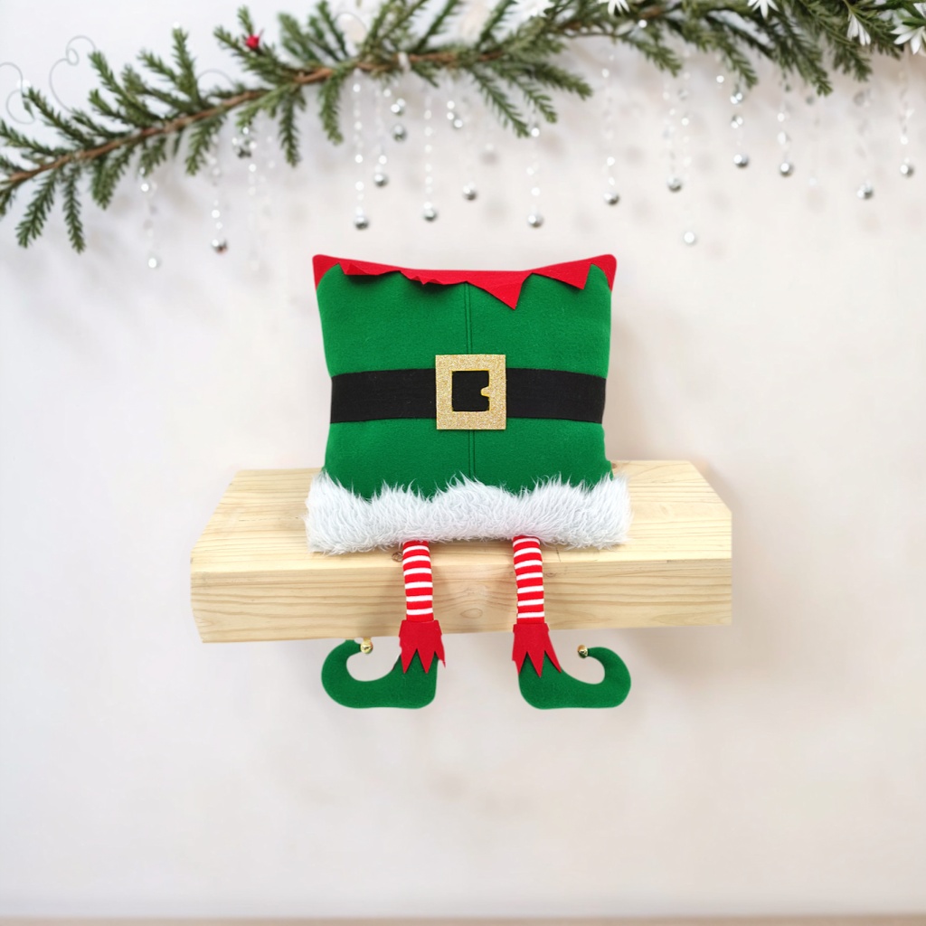 Decorating Covers Elf Ornaments Plush Bolster Funny Christmas Pillow